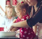 family making easy health and delicious holiday treats